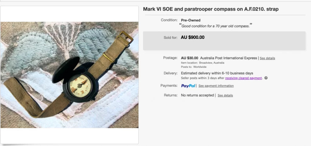 ORIGINAL A.F.0210. STRAP SELLS FOR RECORD PRICE