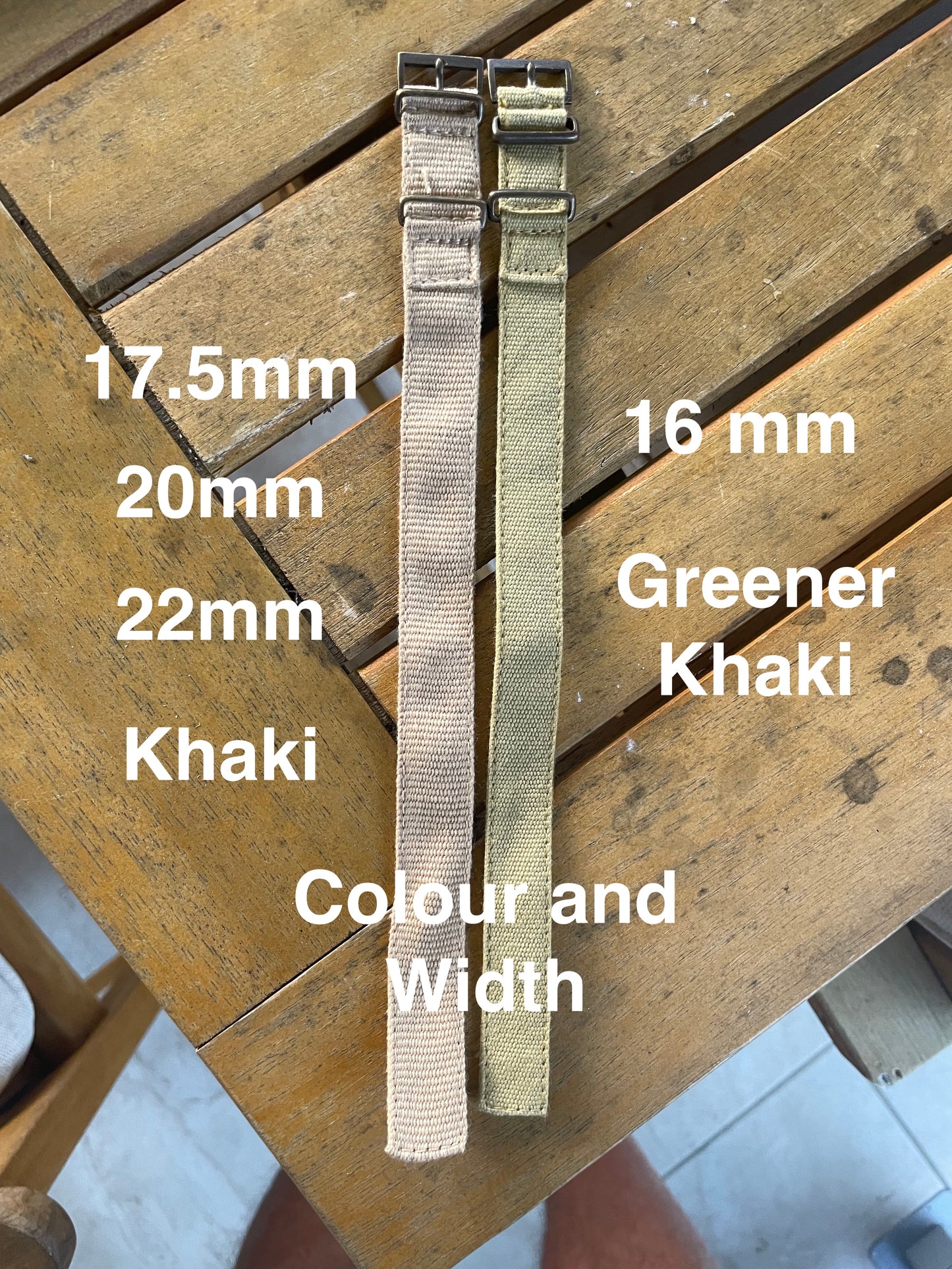 The original AF0210 watch strap in Khaki