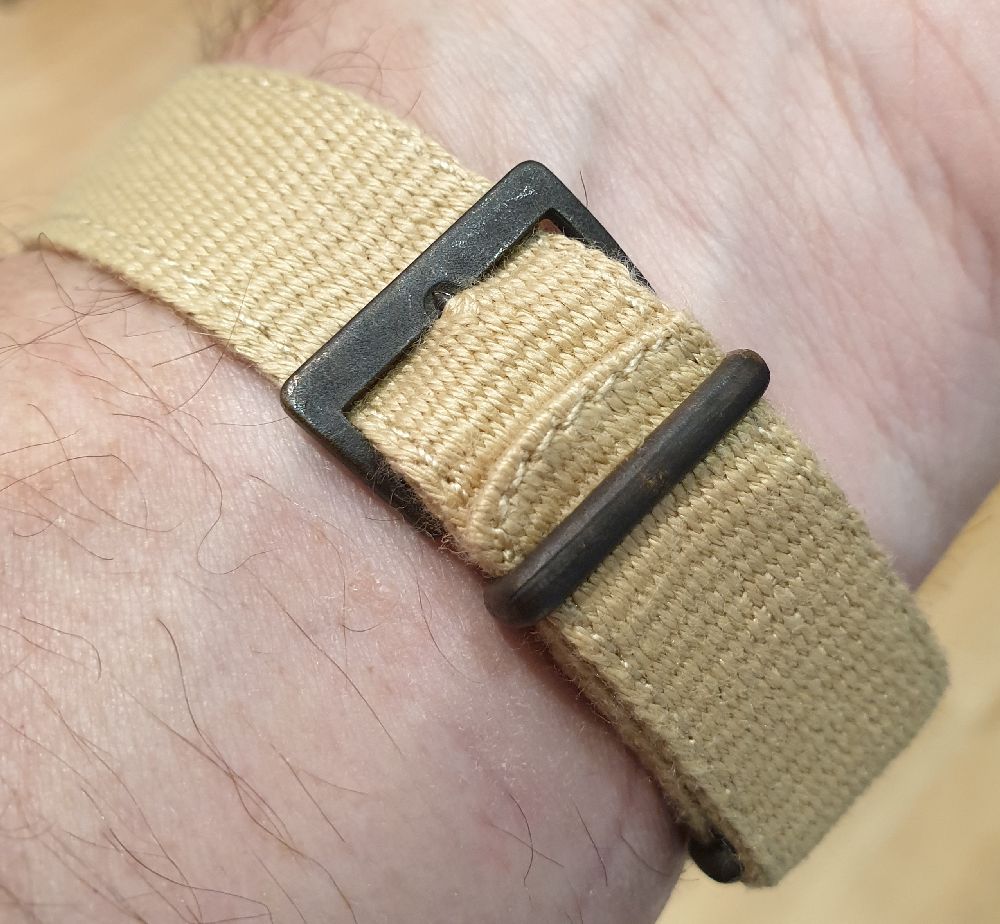 The original AF0210 watch strap in Khaki